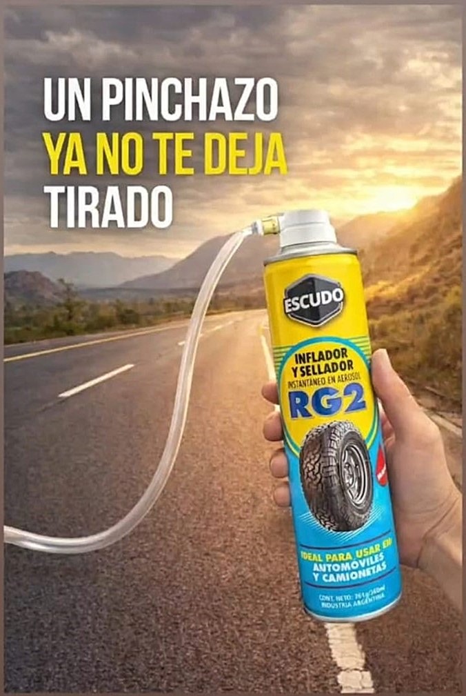 Escudo RG2 Inflador y Sellador de Neumáticos